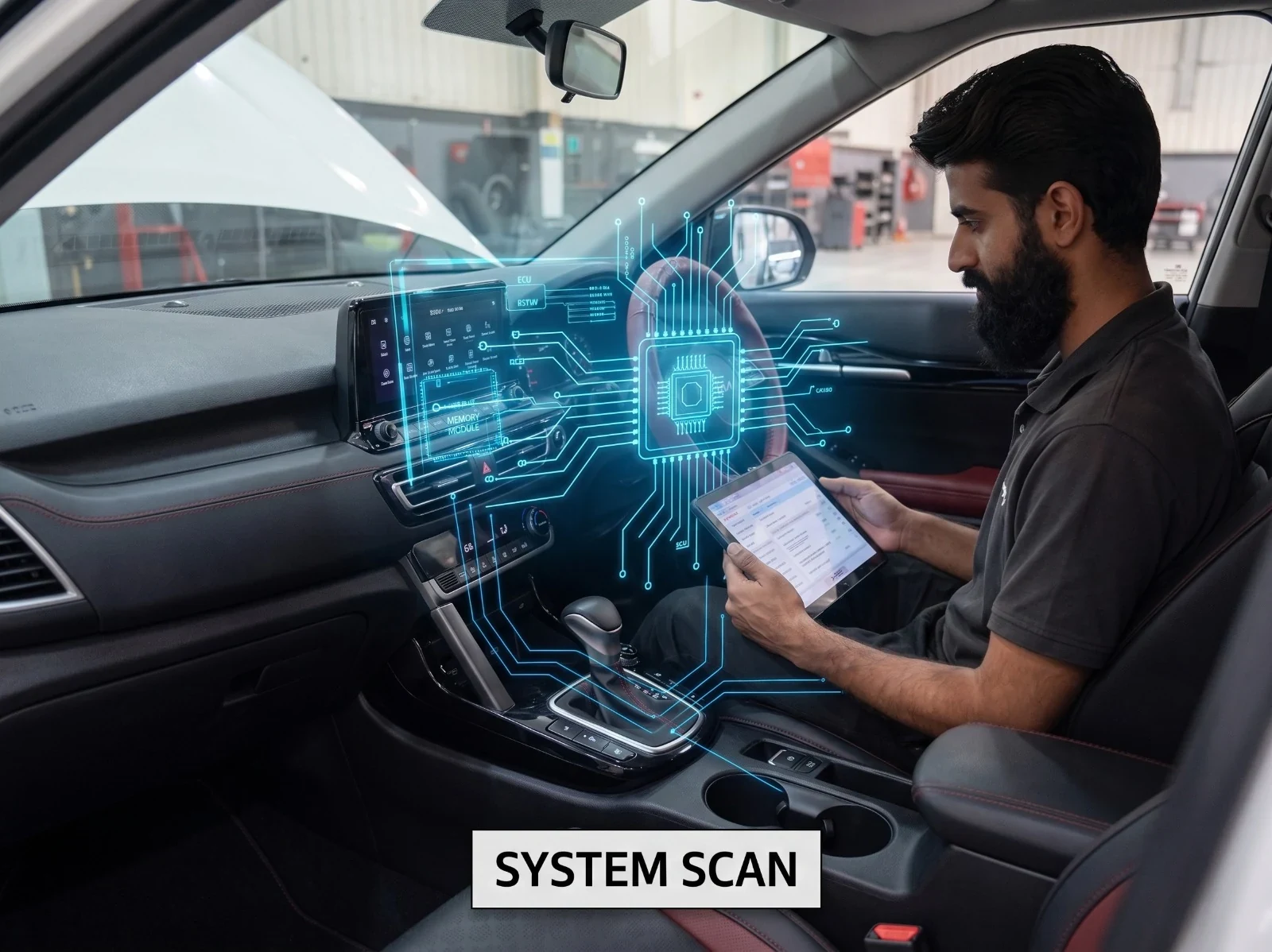 Kia diagnostics — workshop services at Kia Samaa