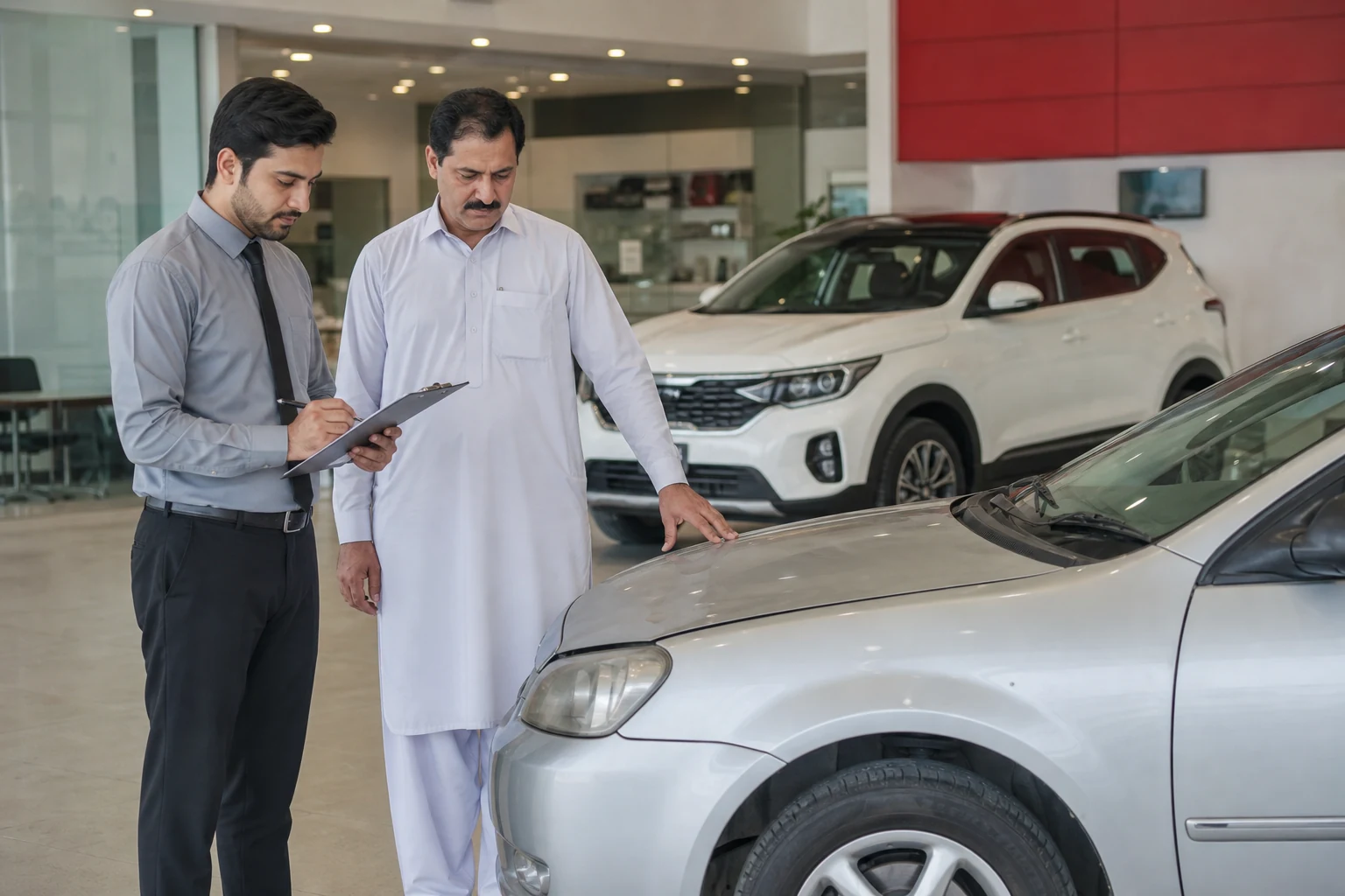 Trade-in evaluation at Kia Samaa