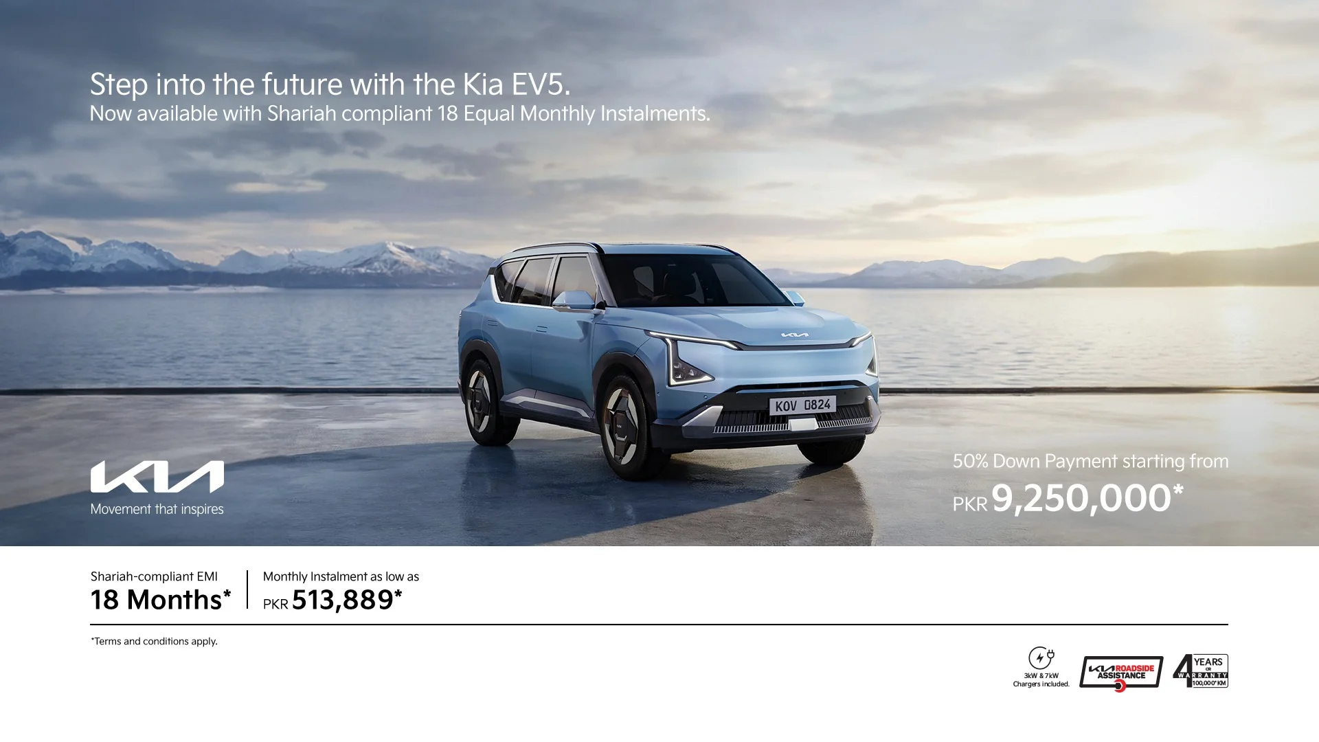 Effortless ownership — 0% interest, 18 equal monthly instalments on Sorento, Sportage L, Stonic EX+, EV5 and EV9 GT-Line